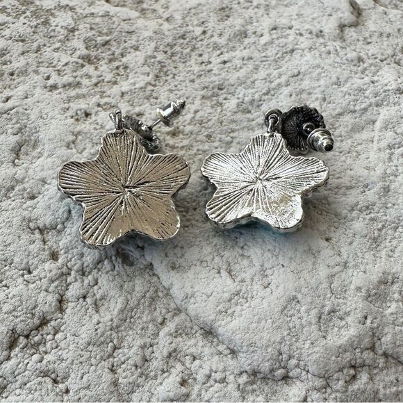 Western Star Earrings Faux Turquoise Dangle Cowgirl Nashville Stars - Picture 2 of 2